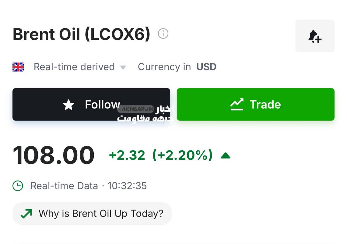 Brent petrolünün varil fiyatı 108 dolara ulaştı