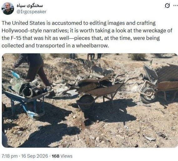 Devrim Muhafızları Sözcüsü Muhibbi: Hollywood anlatıları üretiyorsunuz