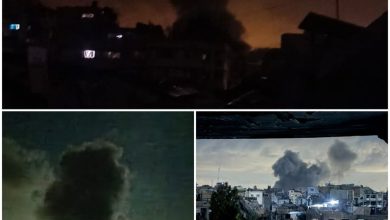 Siyonist İsrail savaş uçakları Gazze’de bir yerleşim binasını bombaladı