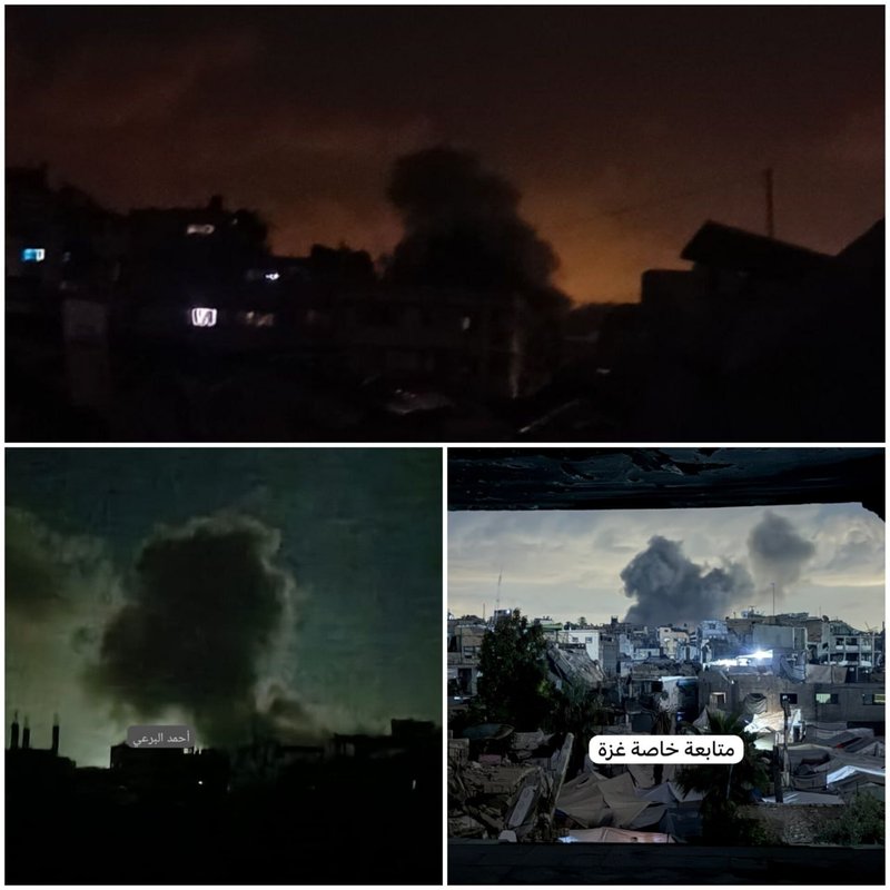 Siyonist İsrail savaş uçakları Gazze’de bir yerleşim binasını bombaladı