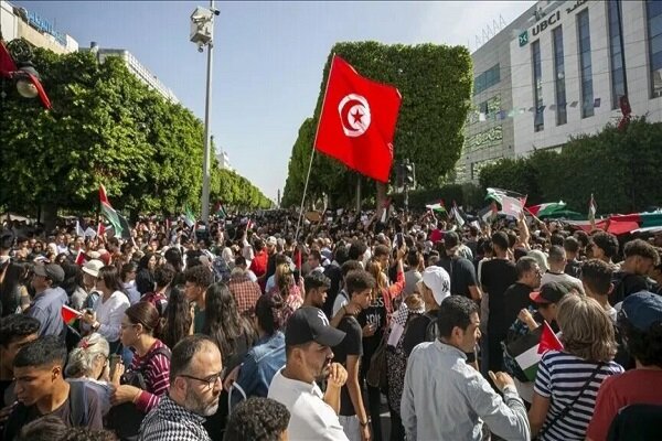 Tunus’ta Yemen güçlerine destek gösterisi