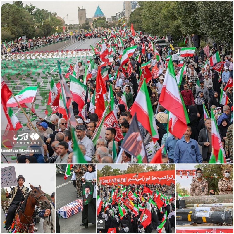 İsfahan’da binlerce gönüllü, İslami İran’ı savunmaya hazır olduğunu ilan etti