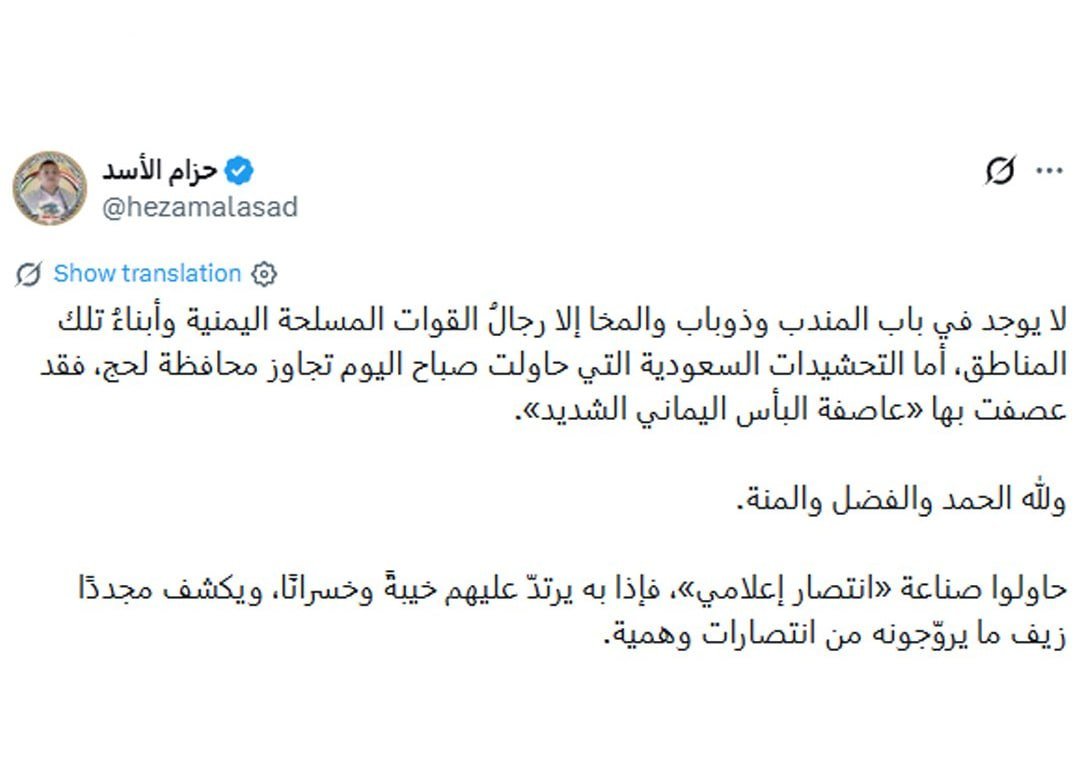 Ensarullah: Bab el-Mendeb çevresinde yalnızca Yemen Silahlı Kuvvetleri bulunuyor