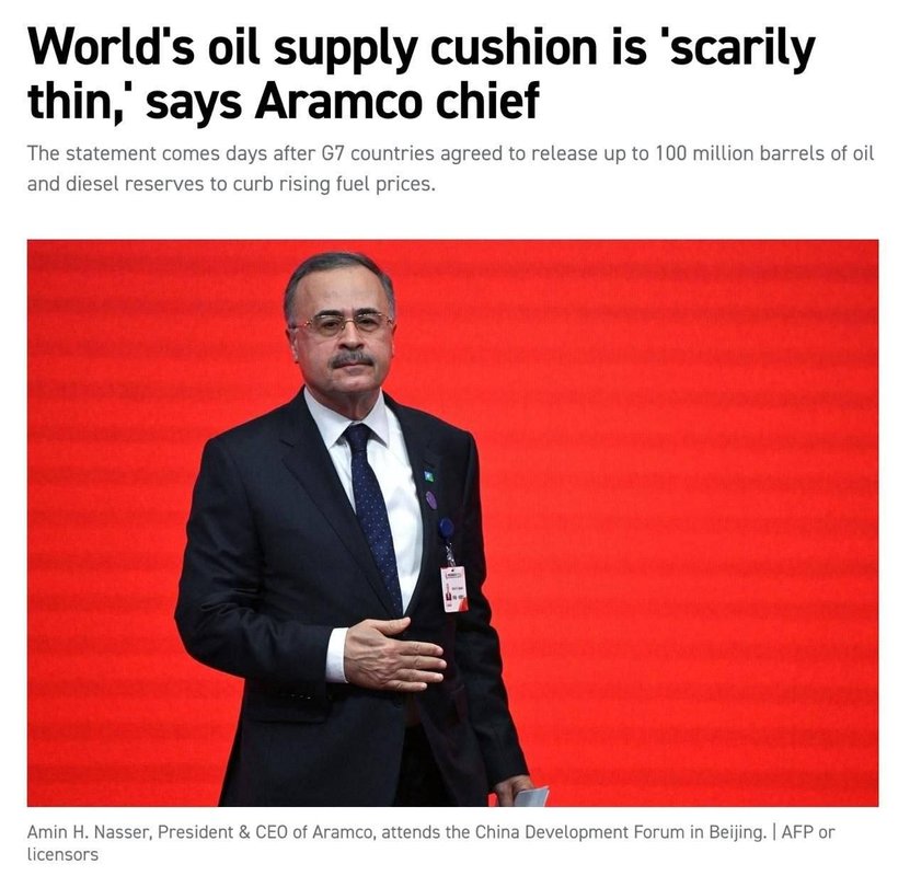 Politico: Aramco CEO’su küresel petrol rezervleri tehlikeli seviyeye ulaştı