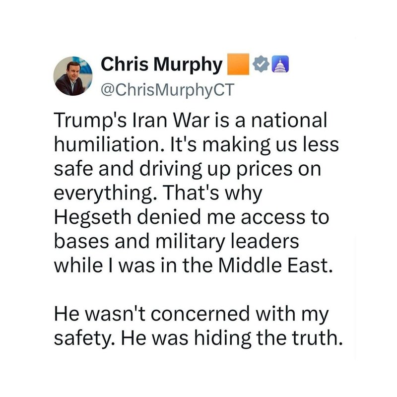 Chris Murphy: Trump’ın İran’a karşı savaşı ulusal bir aşağılanma kaynağıdır