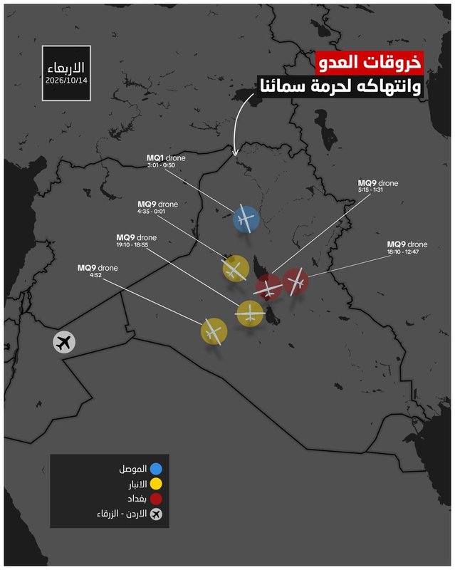 ABD, Ürdün ve İşgal Altındaki Topraklardaki Üslerinden Irak Hava Sahasını İhlal Ediyor