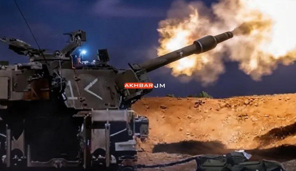 Gazze Şeridi’nin merkezindeki Deyr el-Belah’ın doğusu topçu ateşiyle bombalandı